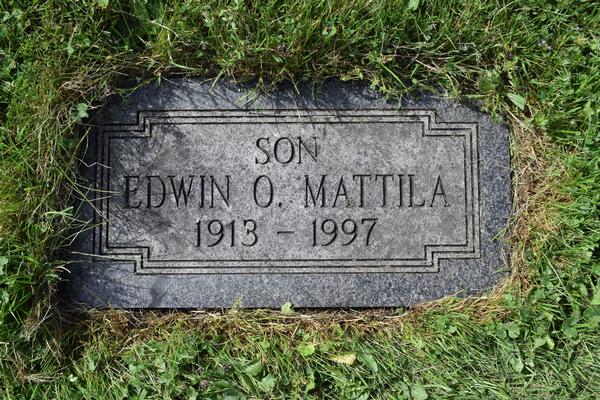  Edwin Oscar Mattila Marker Image